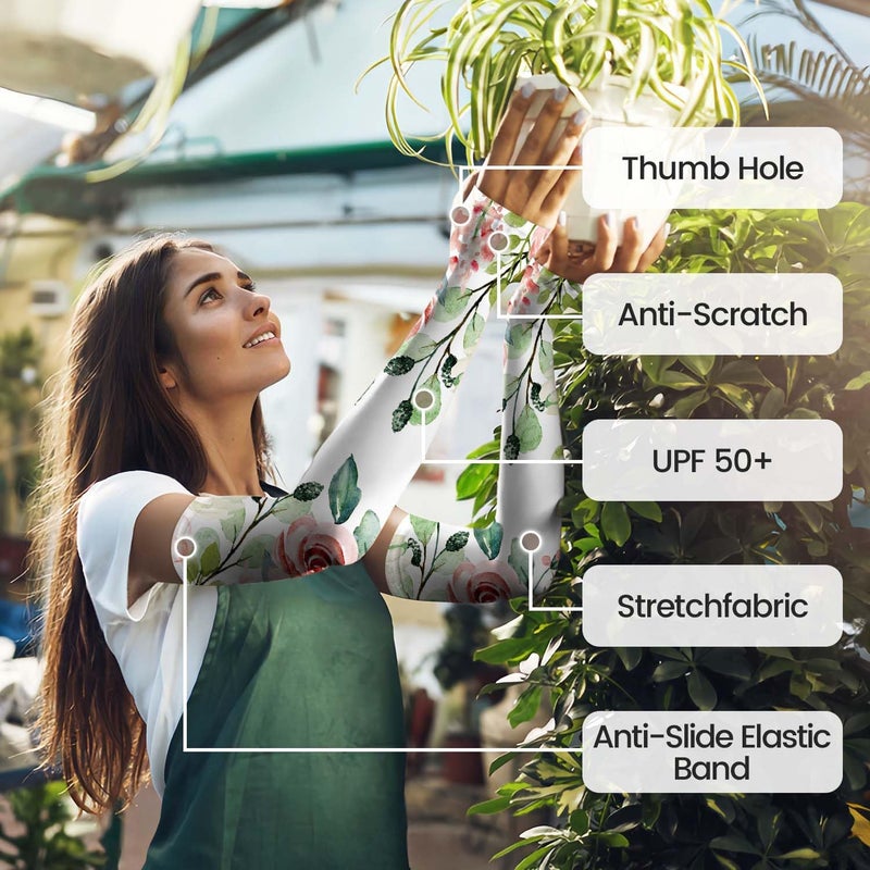 YPHCDO Store Gardening Sleeves for Women Farm Sun Protection Thorn Proof Cooling Arm Sleeves to Cover Arms for Garden Sports - Image 3